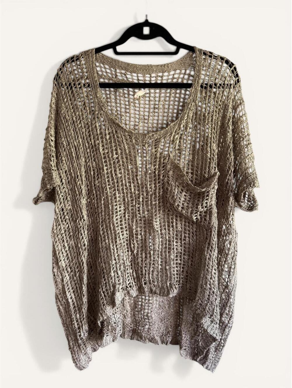 POL NWOT Open Weave Top - M-XL - Olive Green - Picture 3 of 5